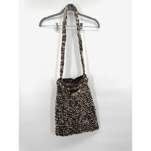 Vintage Y2K 2000s Gap Crossbody Bag Chunky Crochet Boho Indie Grunge Retro Wool